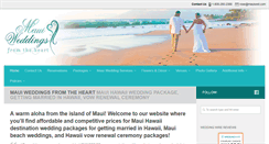 Desktop Screenshot of mauiweddingsfromtheheart.com